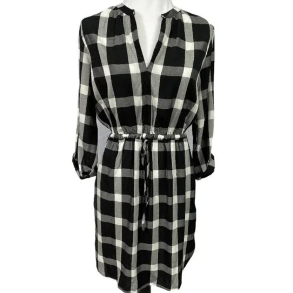 LOFT Black and White Shirtdress  size XSP